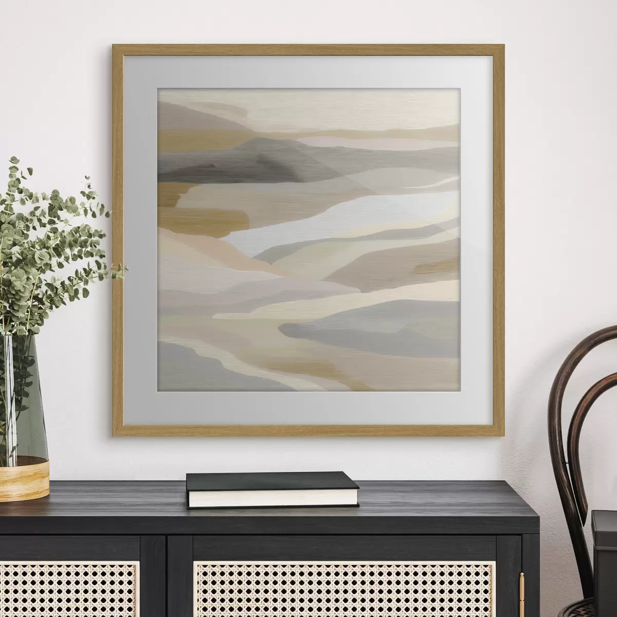Poster Decoratief landschap met vloeiende kleurovergangen f49712