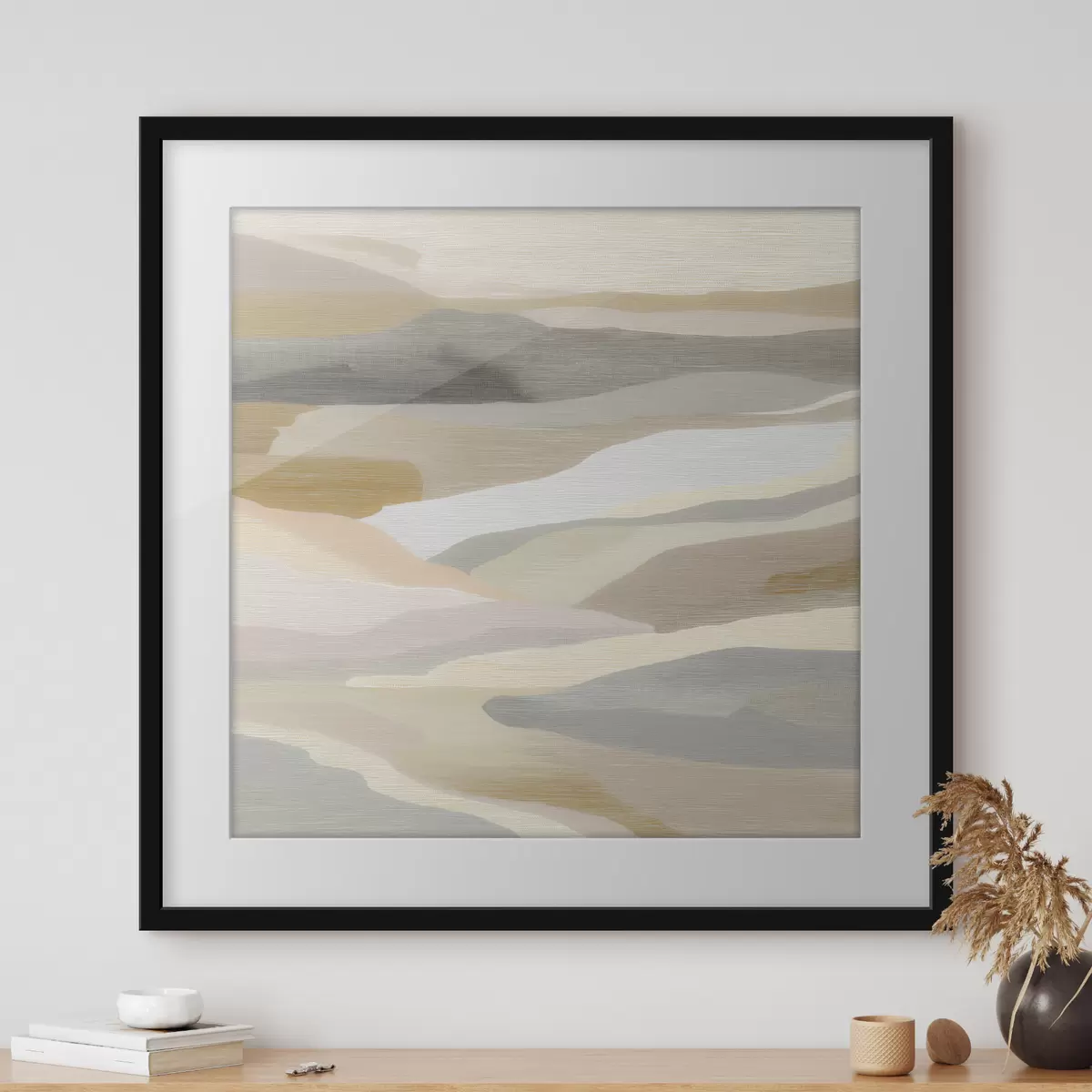 Poster Decoratief landschap met vloeiende kleurovergangen f49712