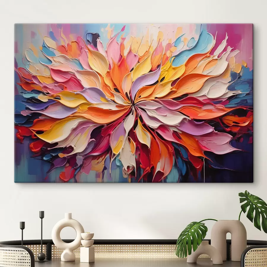  Schilderijen Abstracte bloem s50045