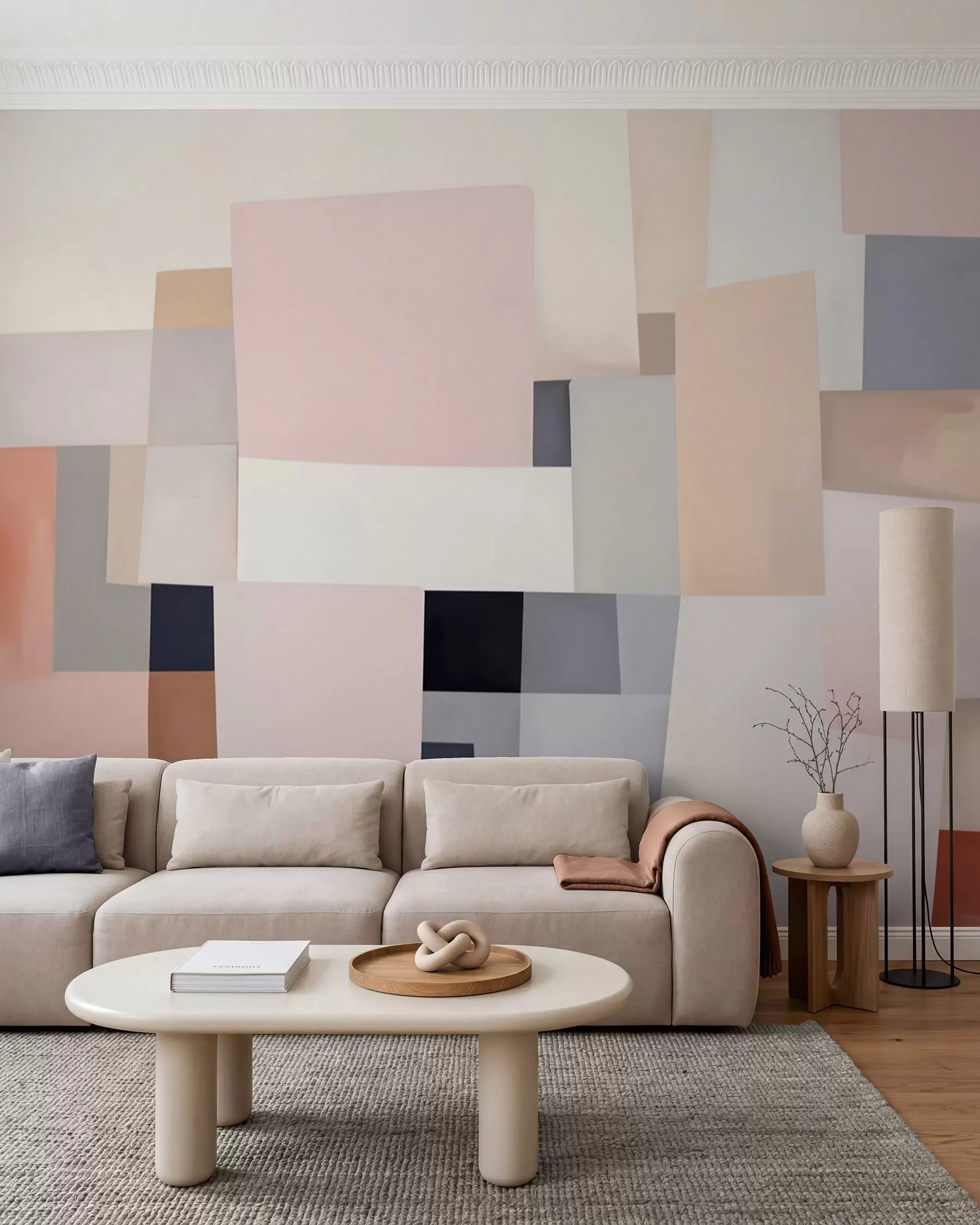 Fotobehang Geometrie in pastel w05785