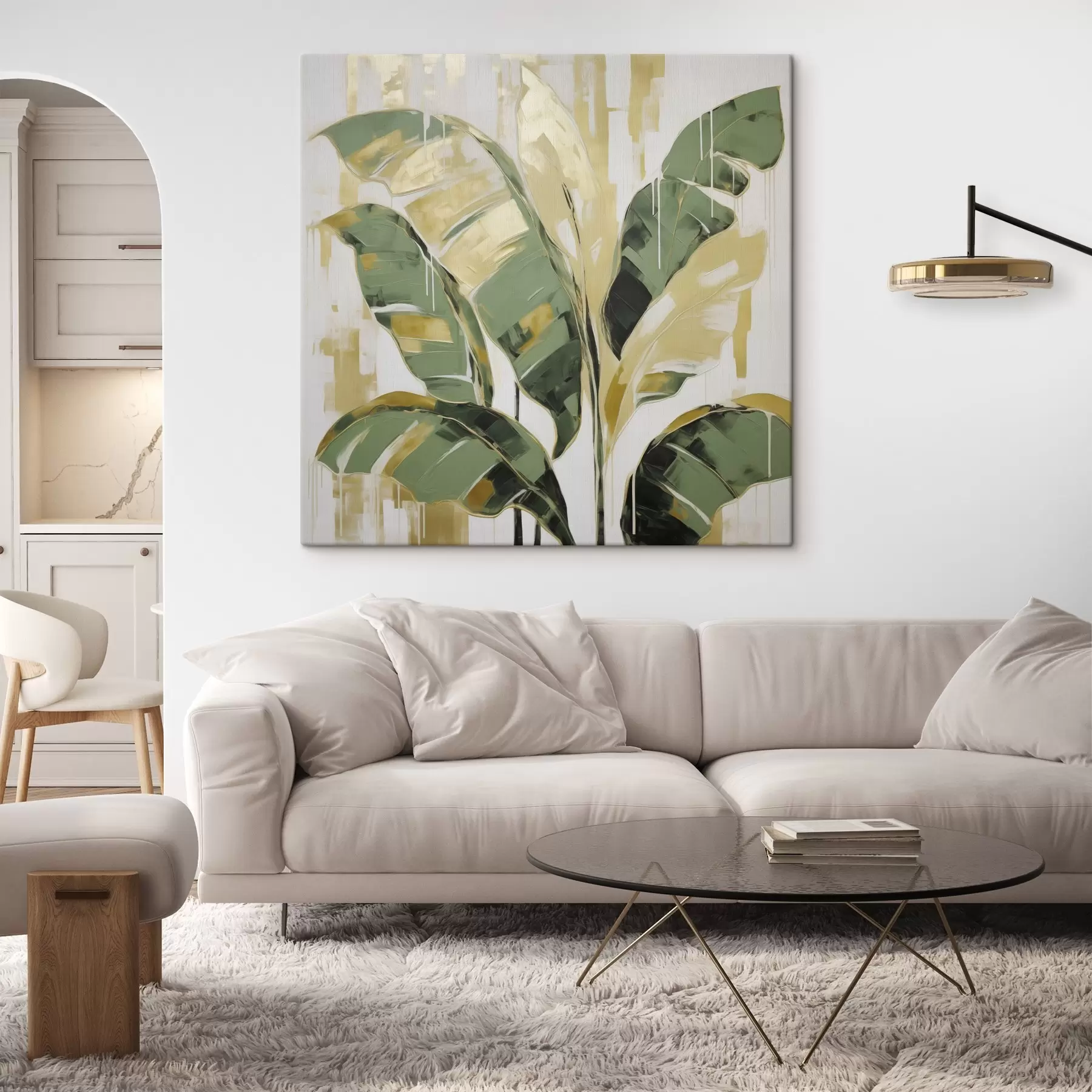  Schilderijen Bladeren, schilderijimitatie s50077