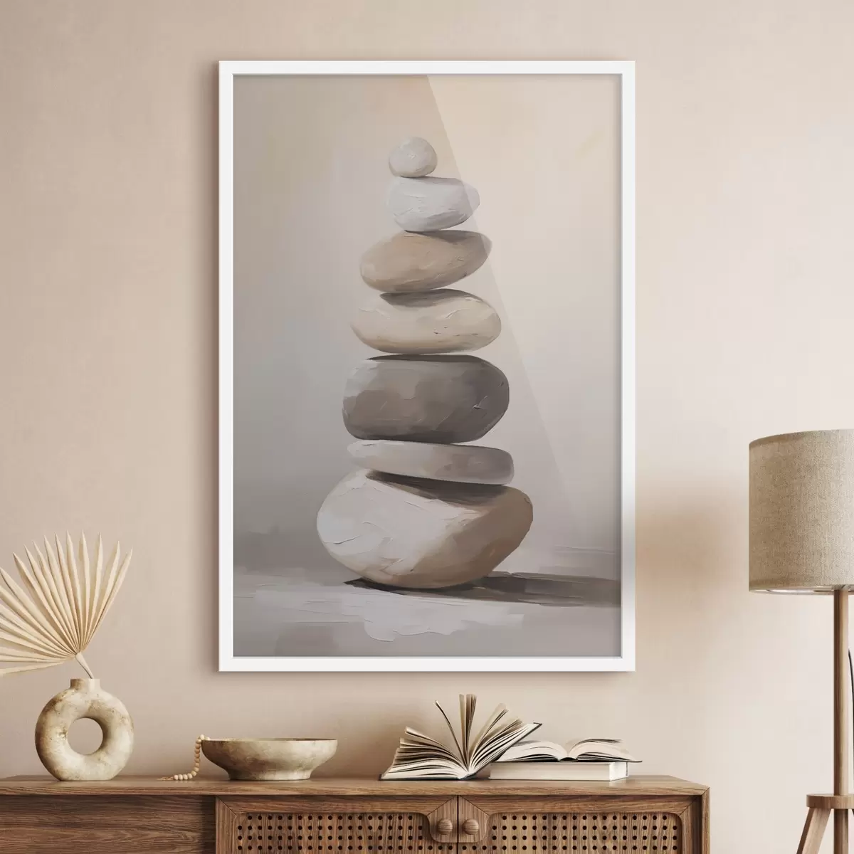 Poster Stenen, schilderijimitatie f50060