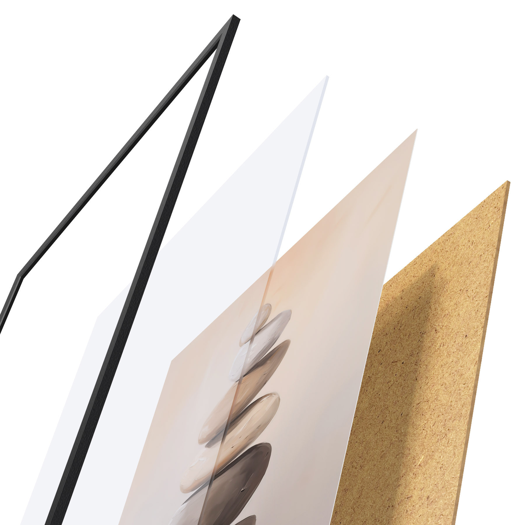 Poster Stenen, schilderijimitatie f50060