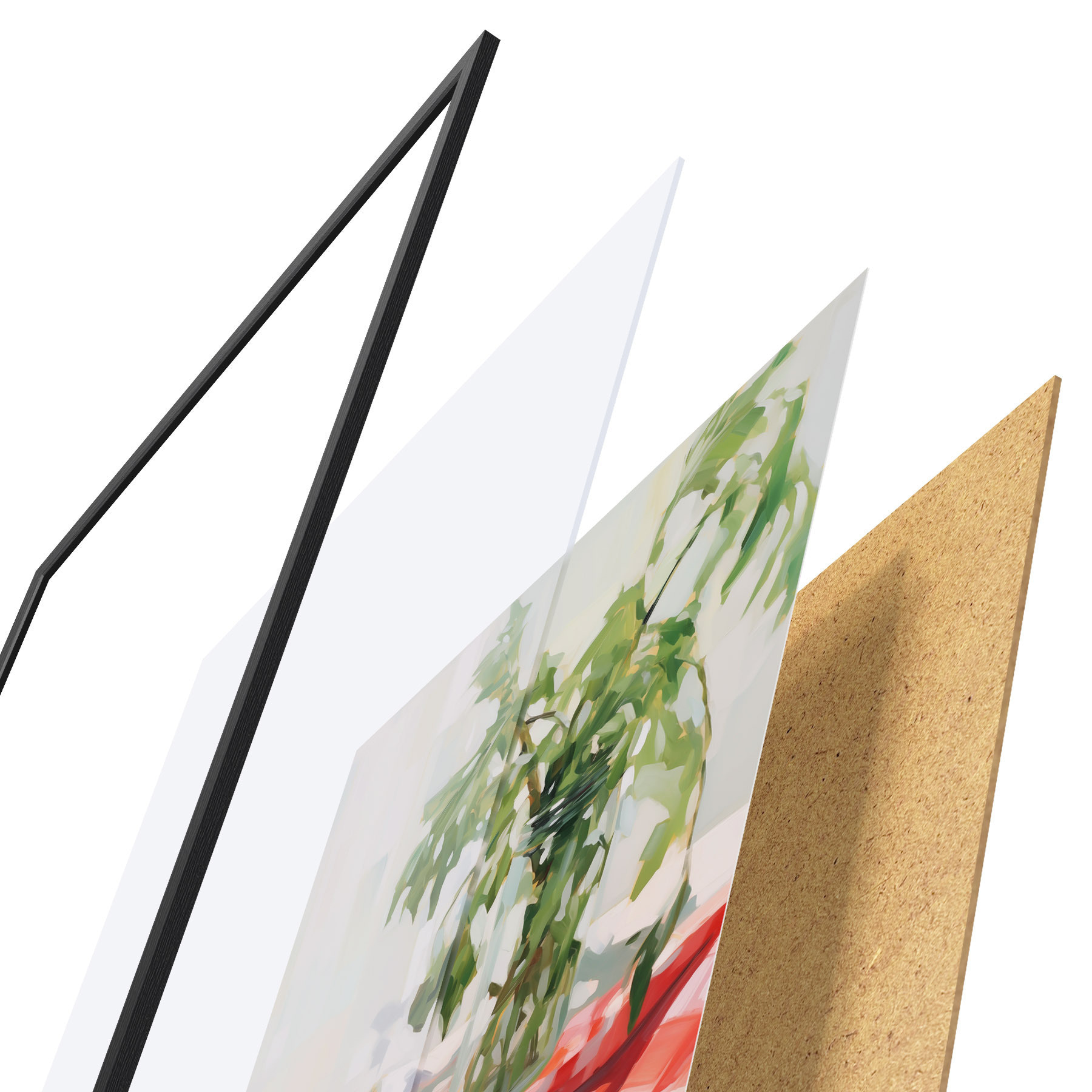 Poster Tomaten op een bord, schilderijimitatie f50064