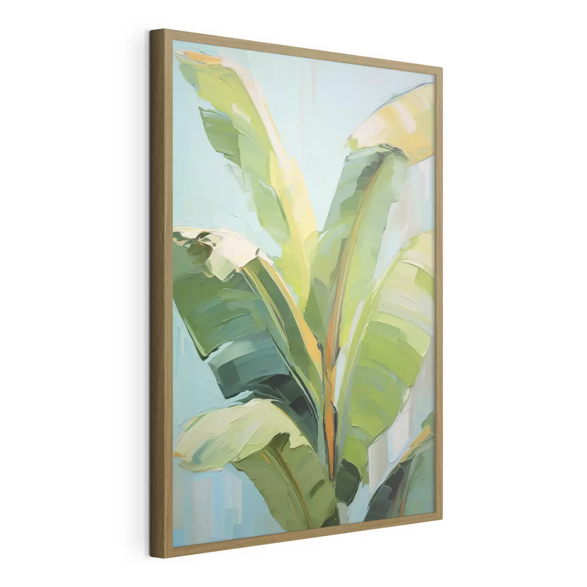 Poster Bananenpalmbladeren, imitatie-schilderij f50069