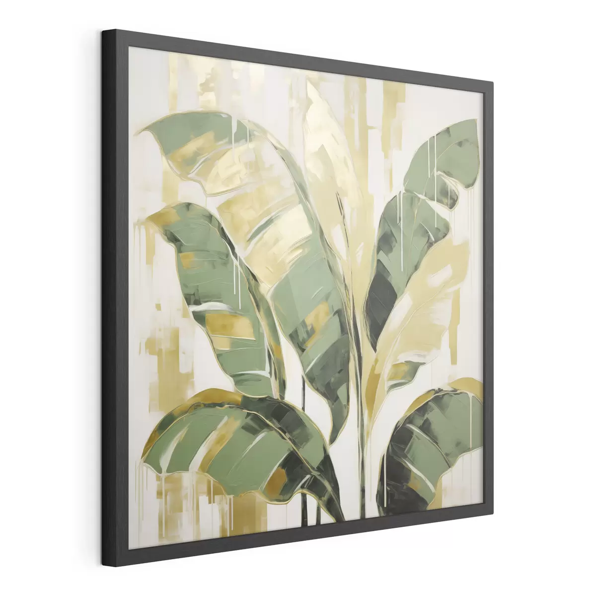 Poster Bladeren, schilderijimitatie f50077