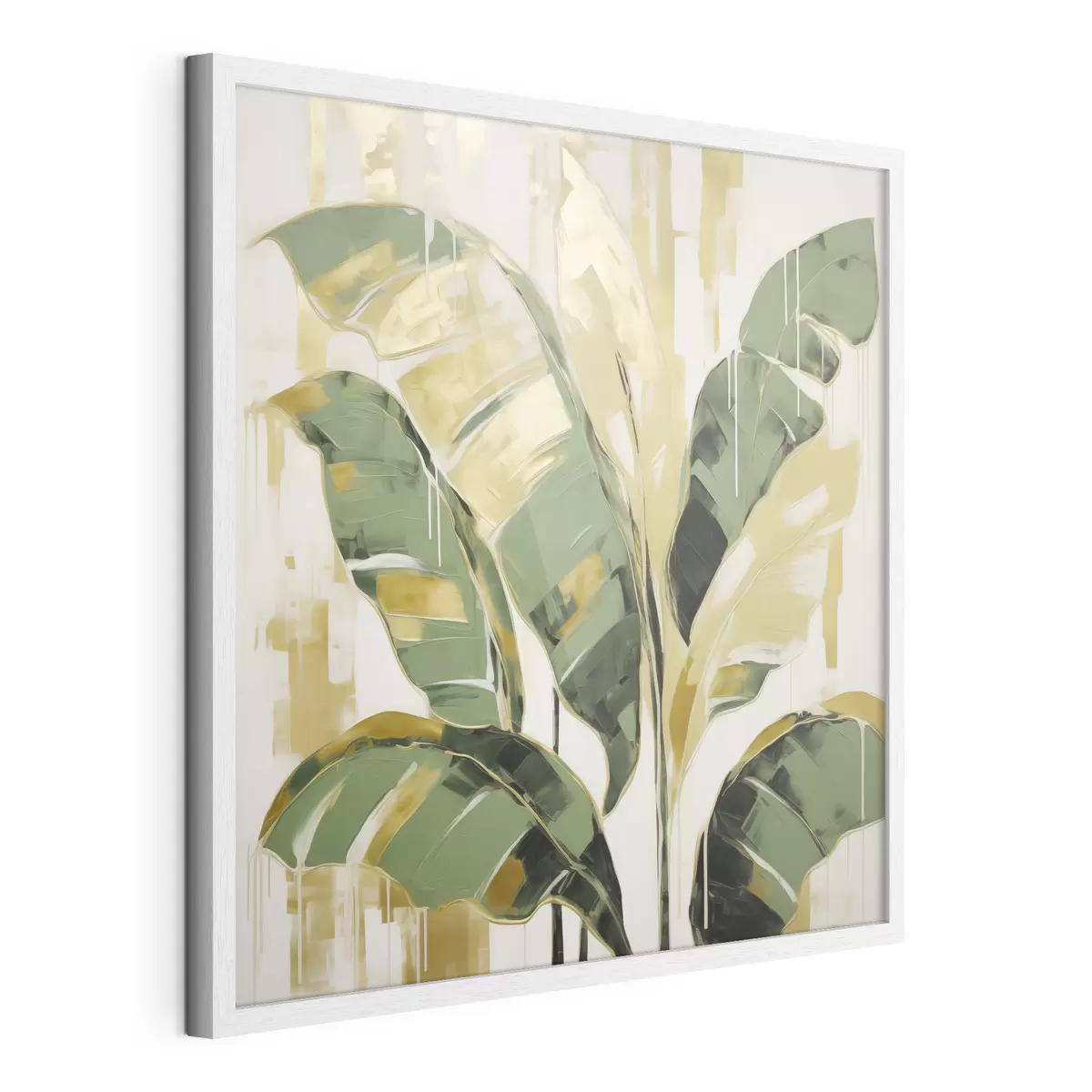 Poster Bladeren, schilderijimitatie f50077