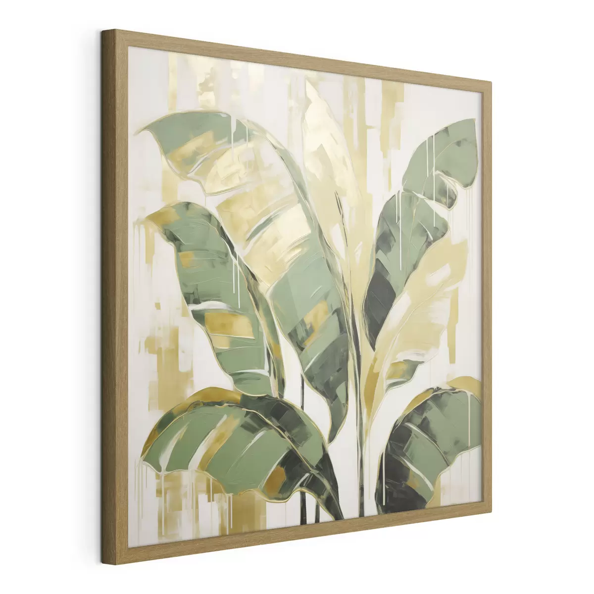 Poster Bladeren, schilderijimitatie f50077