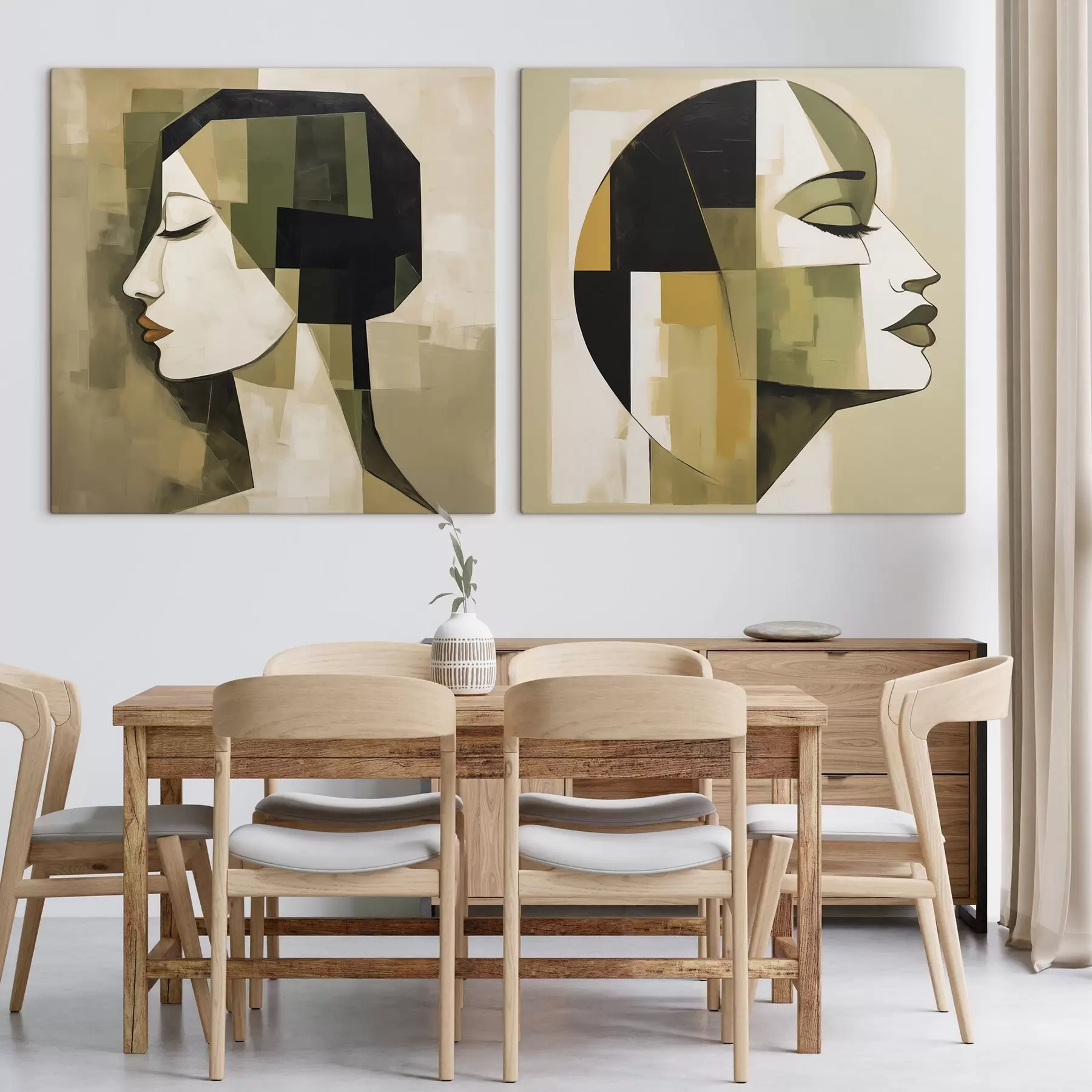  Schilderijen Modern abstract portret m30774