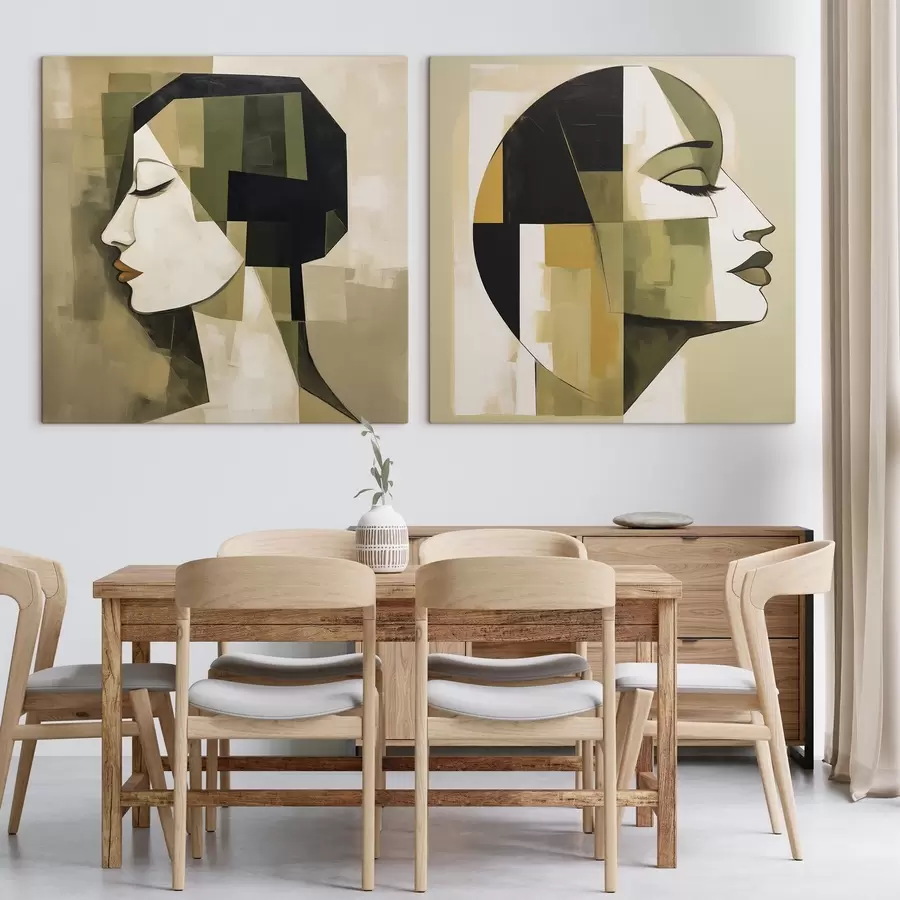  Schilderijen Modern abstract portret m30774