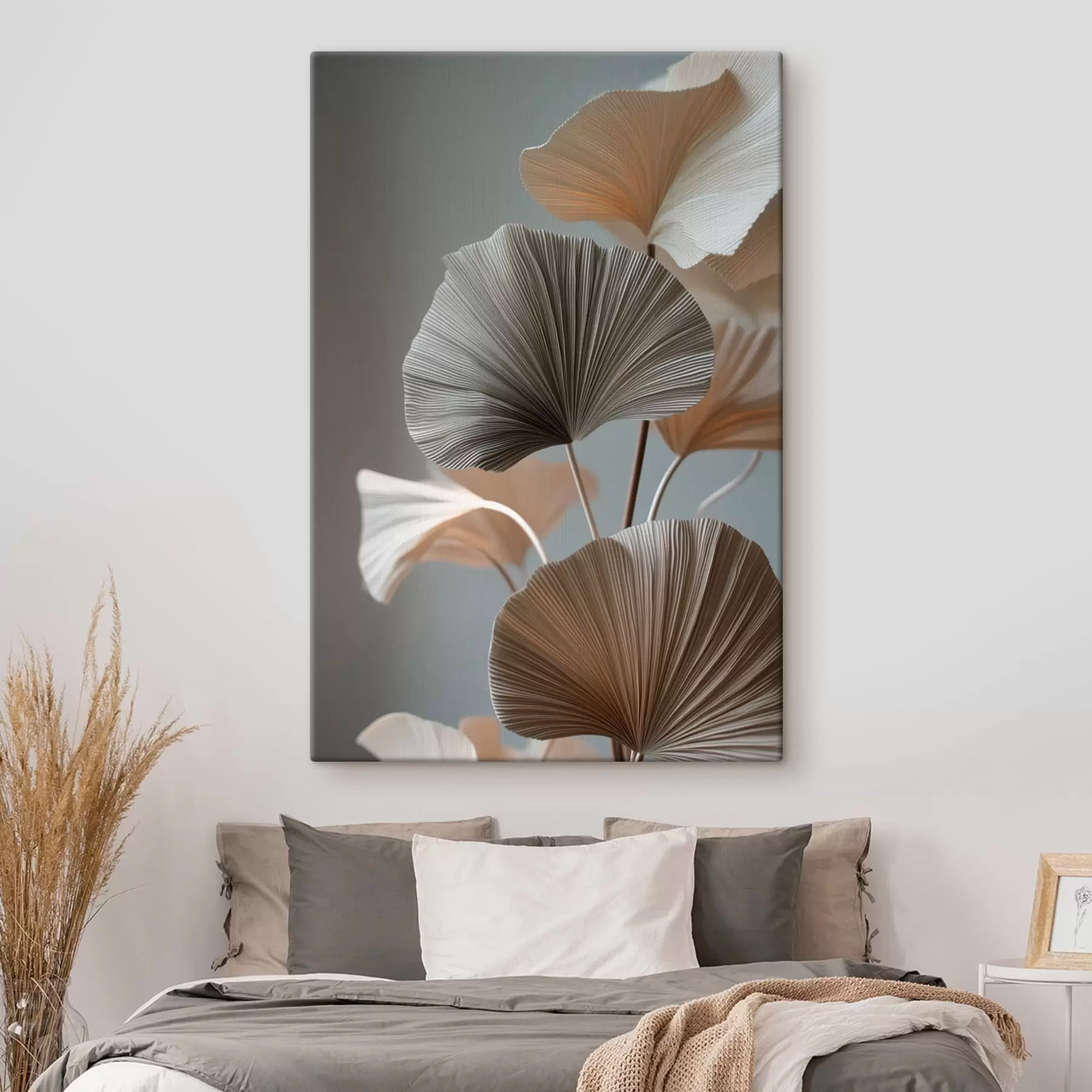  Schilderijen Decoratieve waaiervormige bladeren s49971