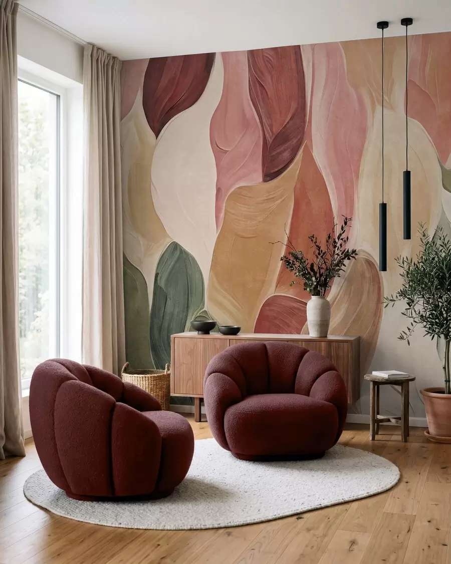 Fotobehang Vloeiende aardetinten w09908