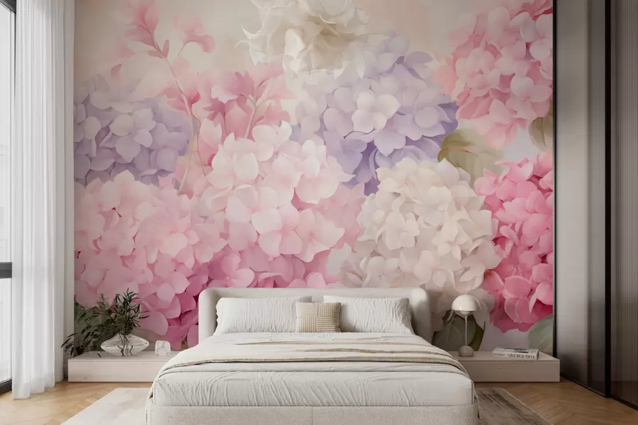 Fotobehang Hortensia bloemen w05796