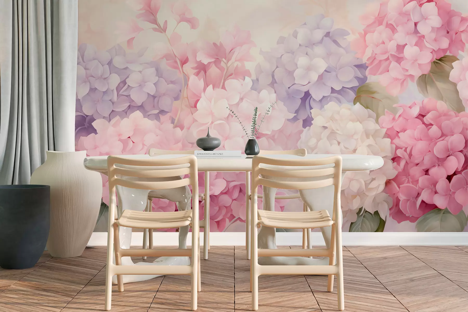 Fotobehang Hortensia bloemen w05796