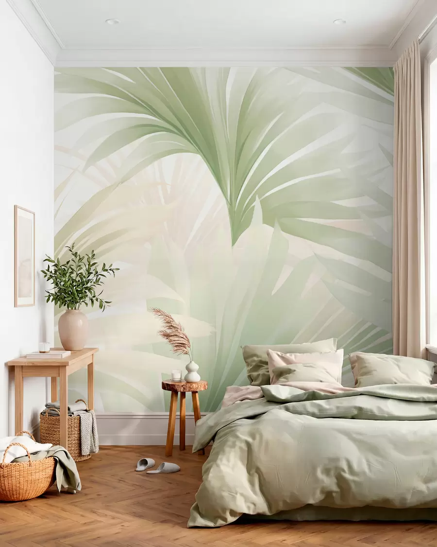 Fotobehang Palm bladeren w05801