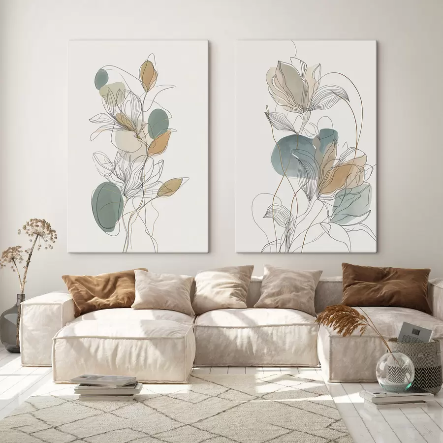  Schilderijen Luchtige, bloeiende tuin m30798