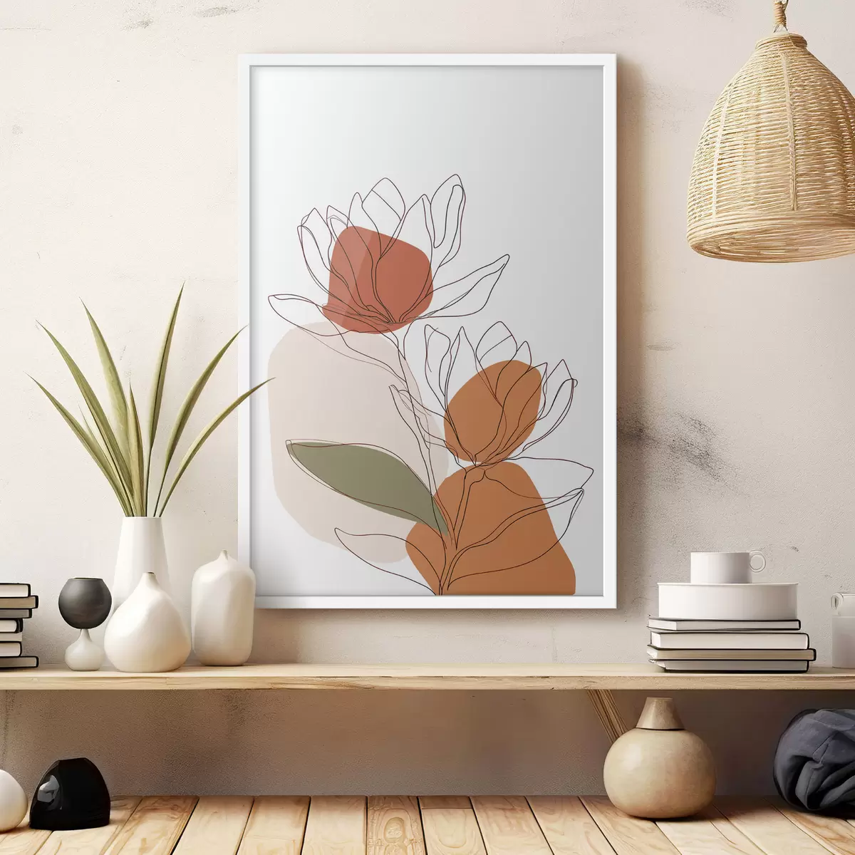 Poster Botanisch mozaïek f50112