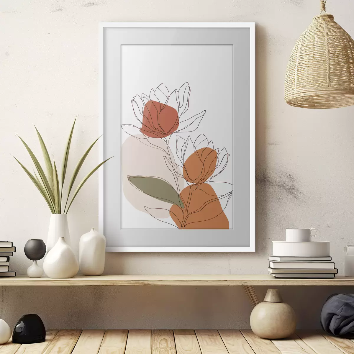 Poster Botanisch mozaïek f50112