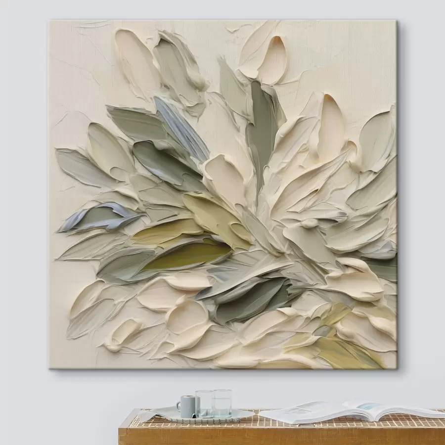  Schilderijen Abstrakt bladwerk, schilderijimitatie s50130