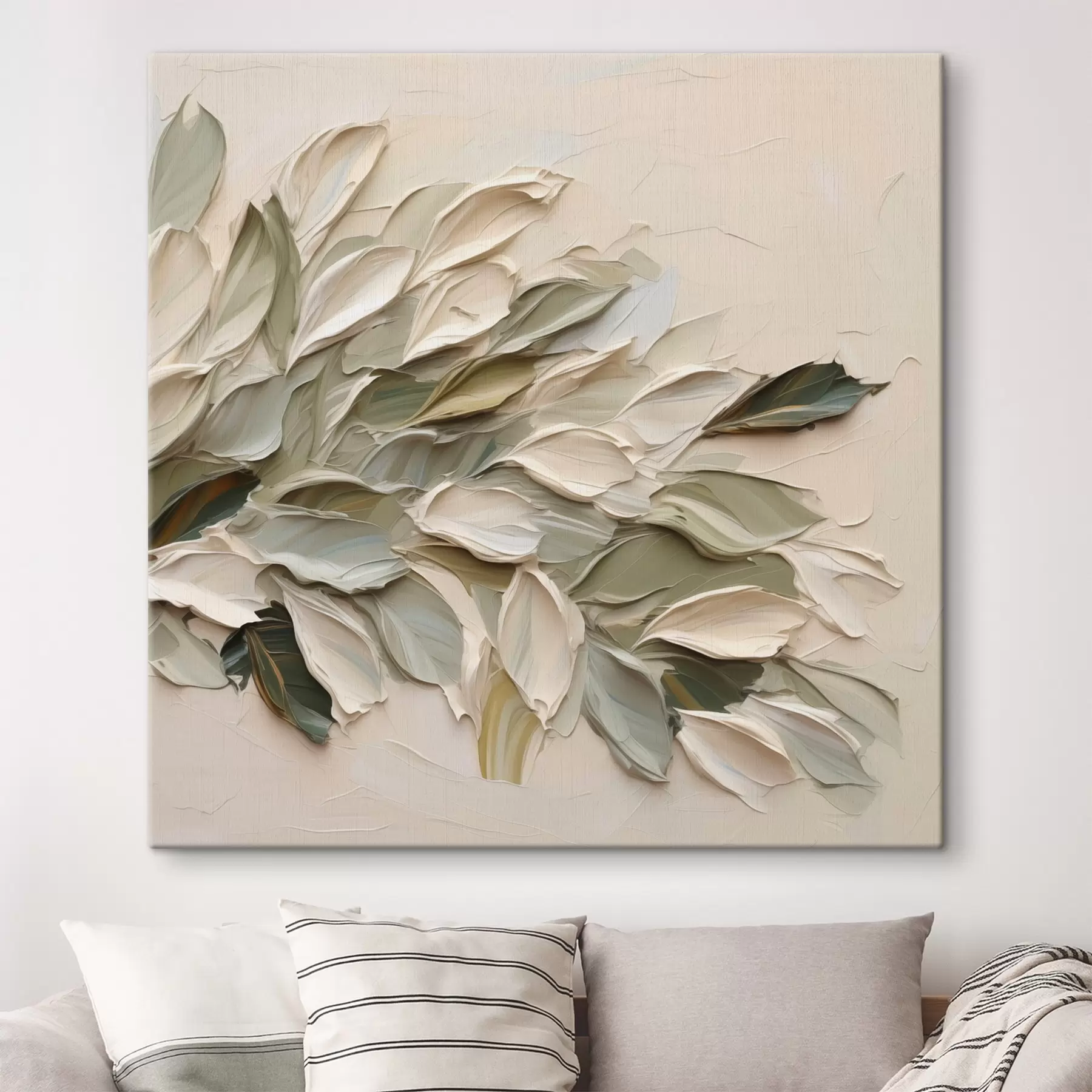  Schilderijen Abstrakt bladwerk, schilderijimitatie s50131