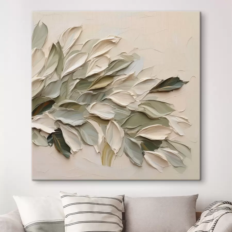  Schilderijen Abstrakt bladwerk, schilderijimitatie s50131