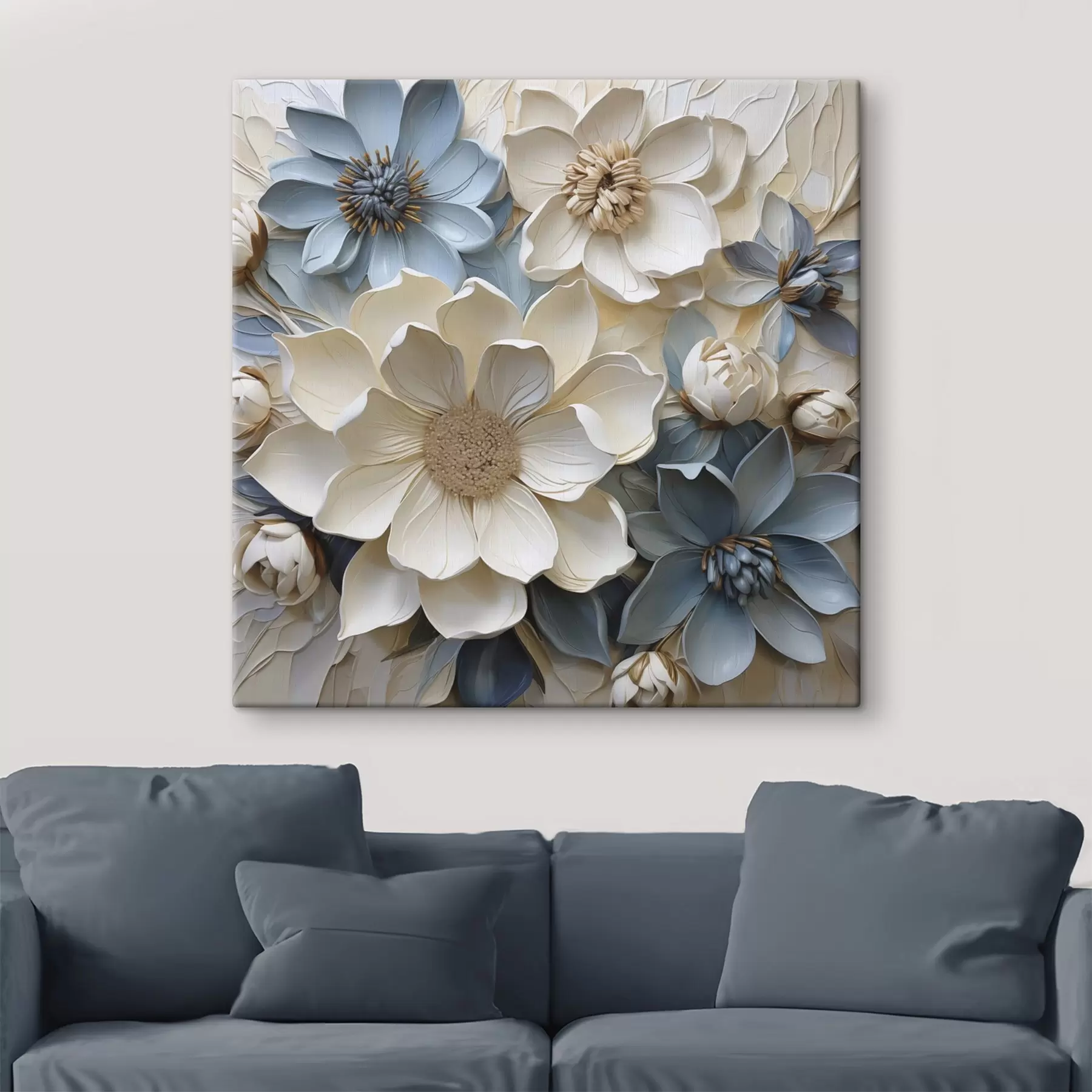  Schilderijen Bloemen, platte illustratie, schilderijimitatie s50133