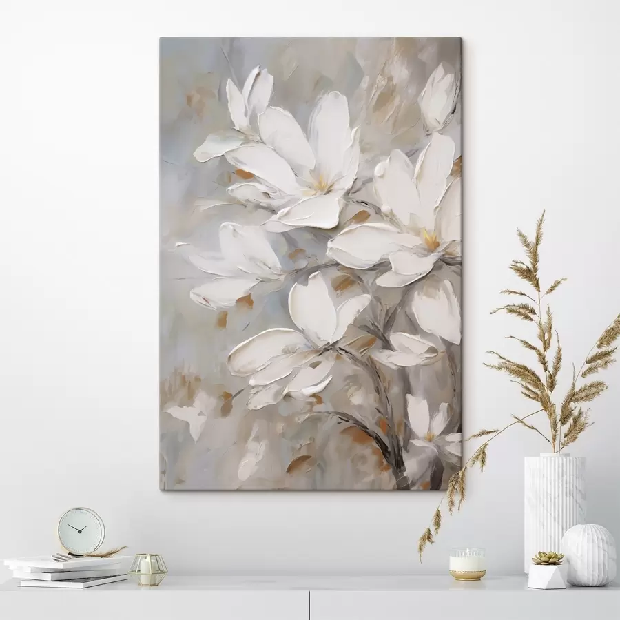  Schilderijen Abstracte bloemen, schilderijimitatie s50138
