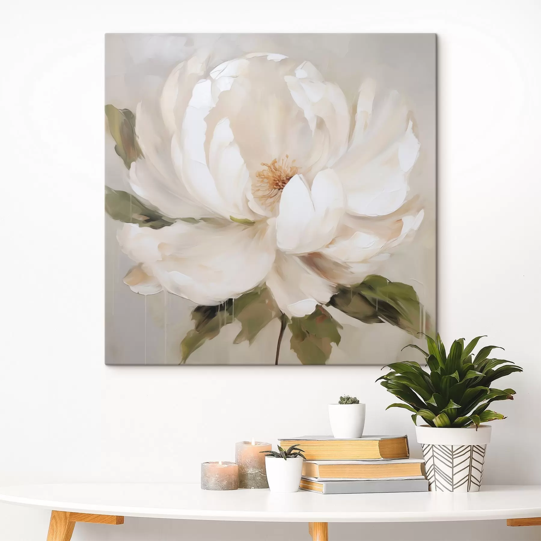  Schilderijen Pioenroos, imitatie van een schilderij s50146