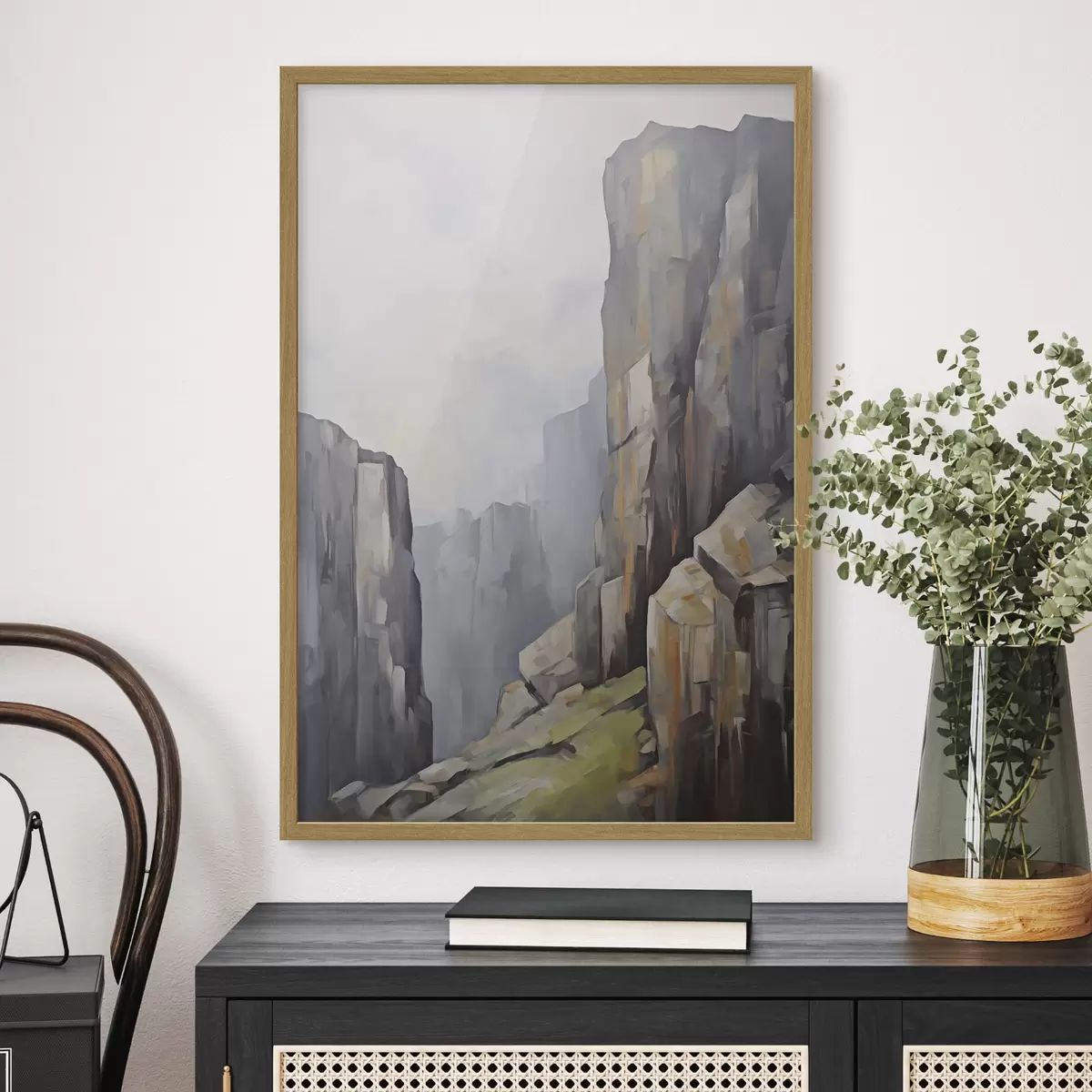 Poster Rotsen, schilderijimitatie f50134