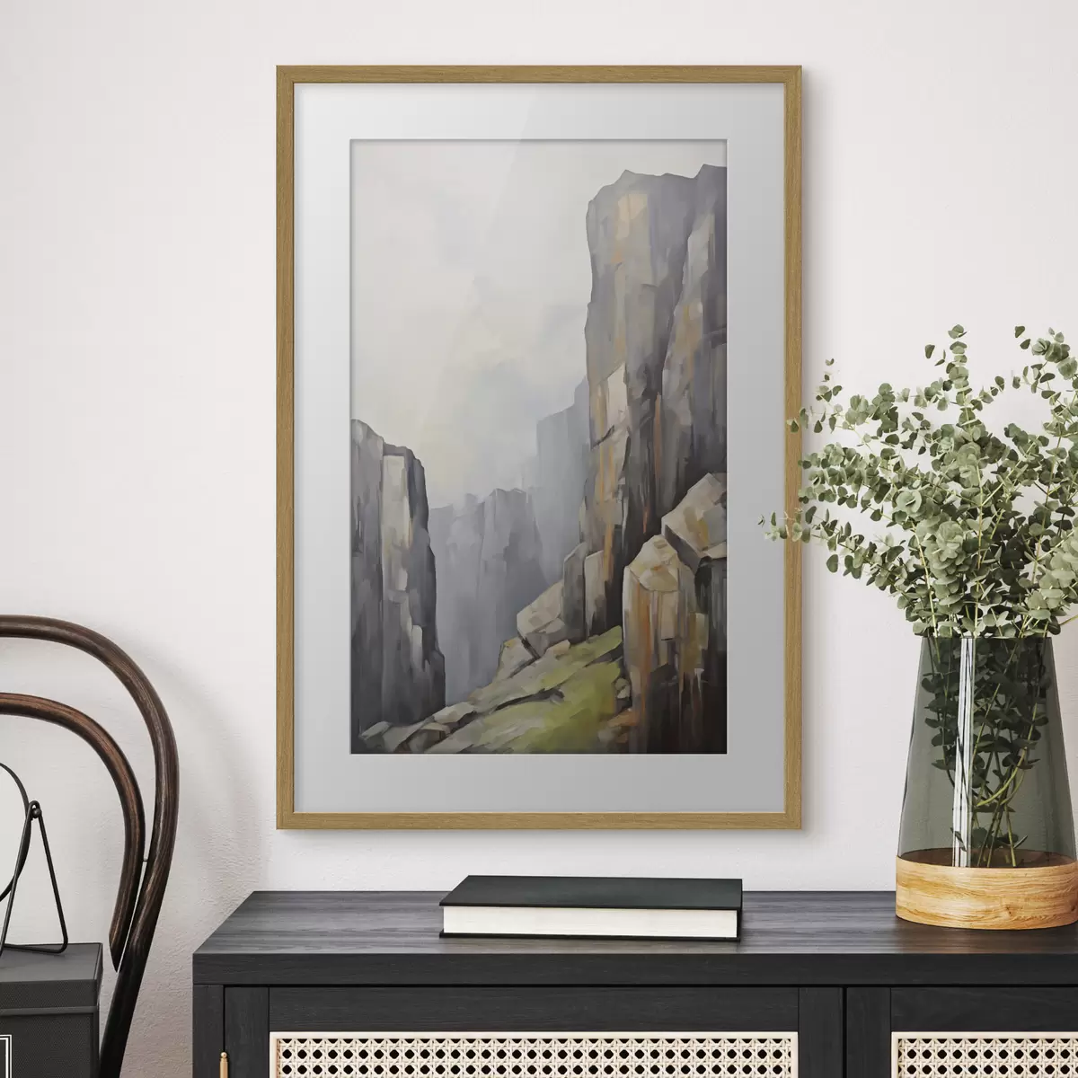 Poster Rotsen, schilderijimitatie f50134