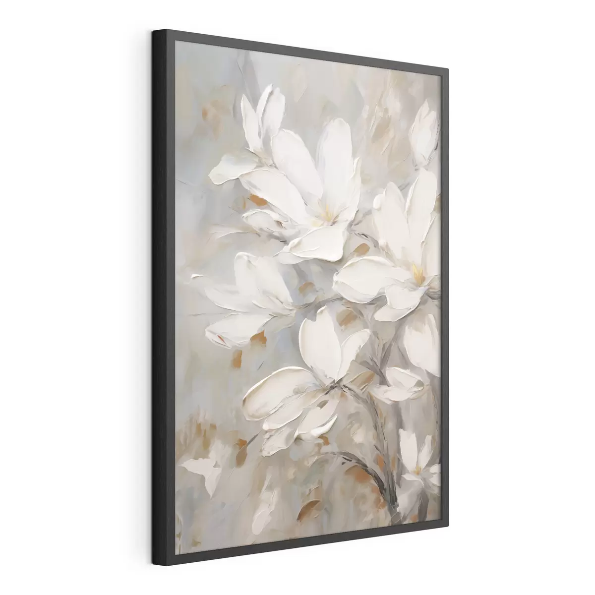 Poster Abstracte bloemen, schilderijimitatie f50138