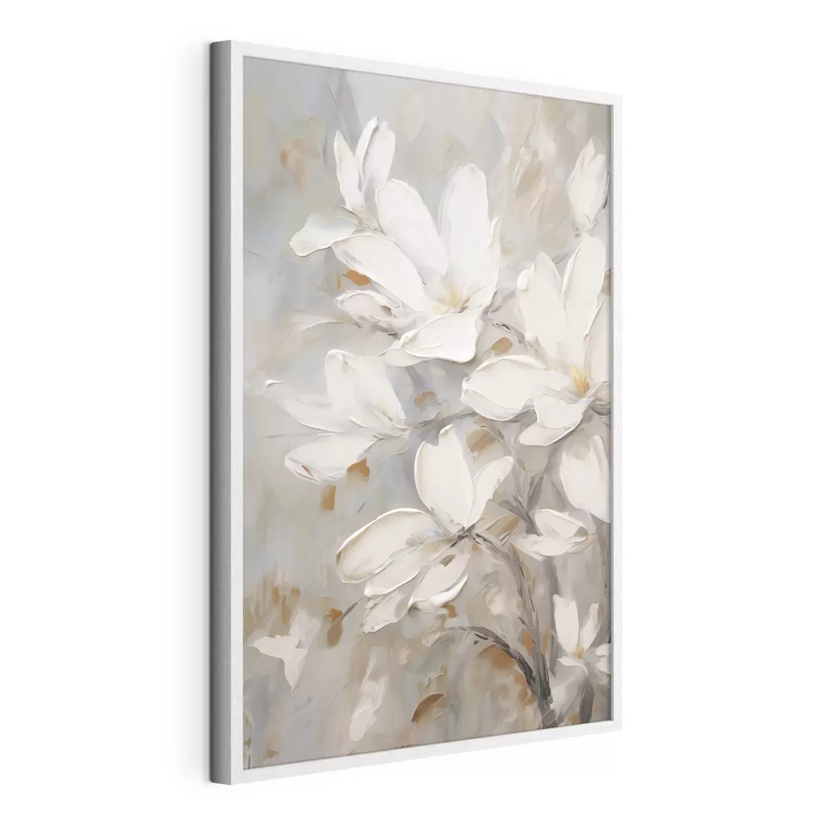 Poster Abstracte bloemen, schilderijimitatie f50138
