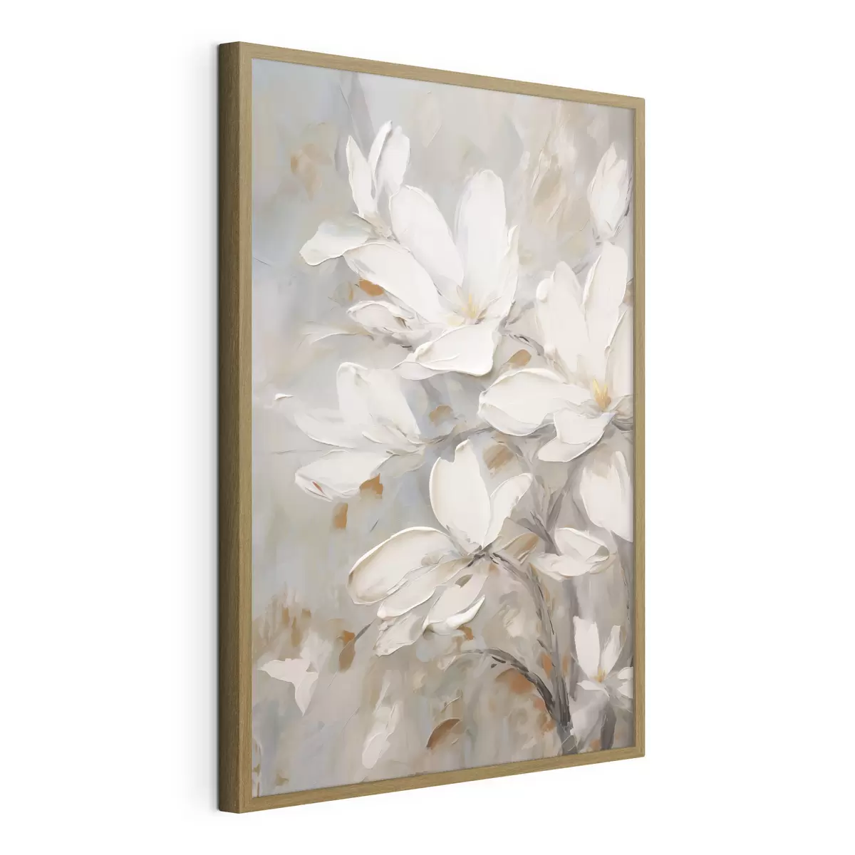 Poster Abstracte bloemen, schilderijimitatie f50138