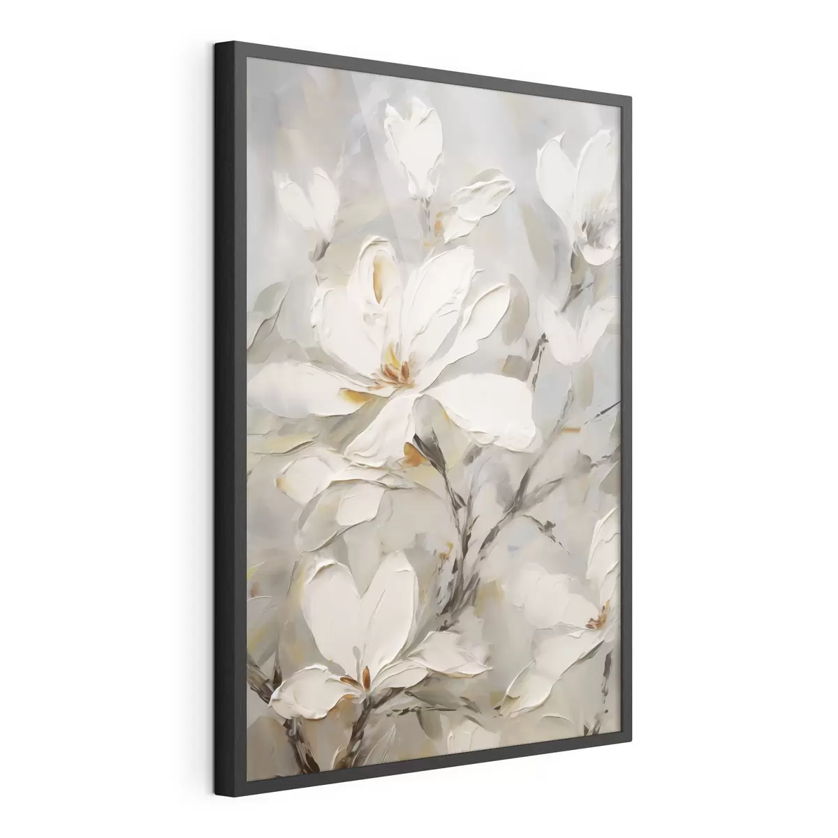 Poster Abstracte bloemen, schilderijimitatie f50139