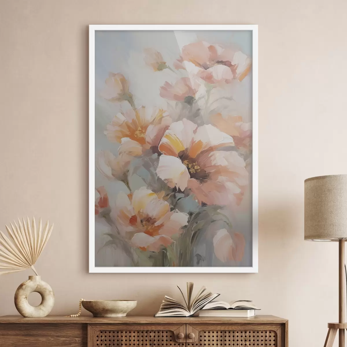 Poster Verfijnde bloemen, schilderijimitatie f50140