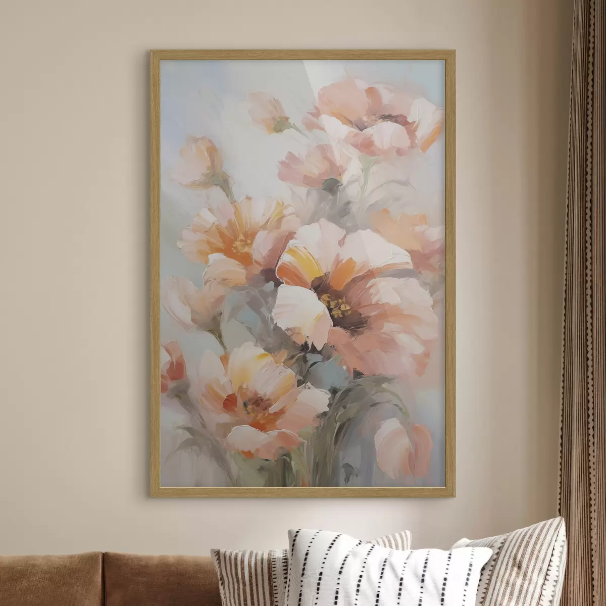 Poster Verfijnde bloemen, schilderijimitatie f50140
