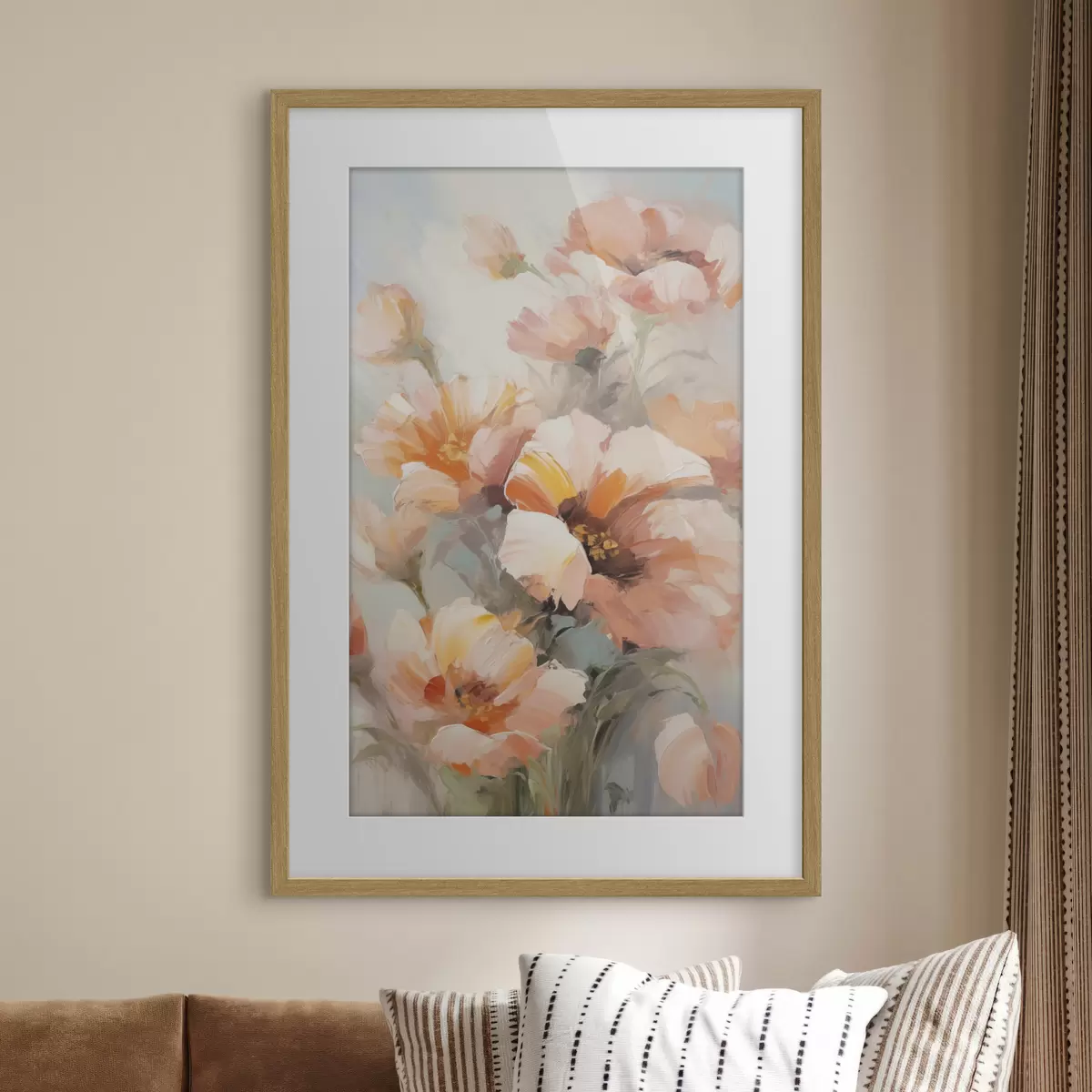 Poster Verfijnde bloemen, schilderijimitatie f50140