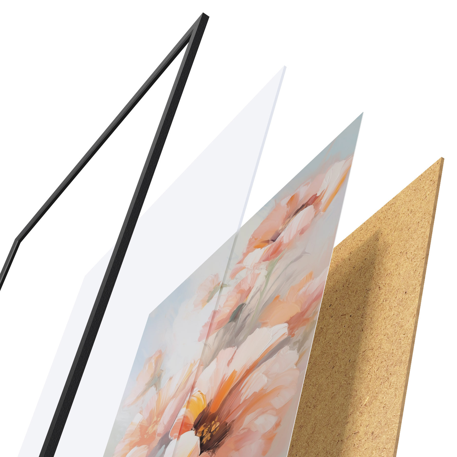 Poster Verfijnde bloemen, schilderijimitatie f50140