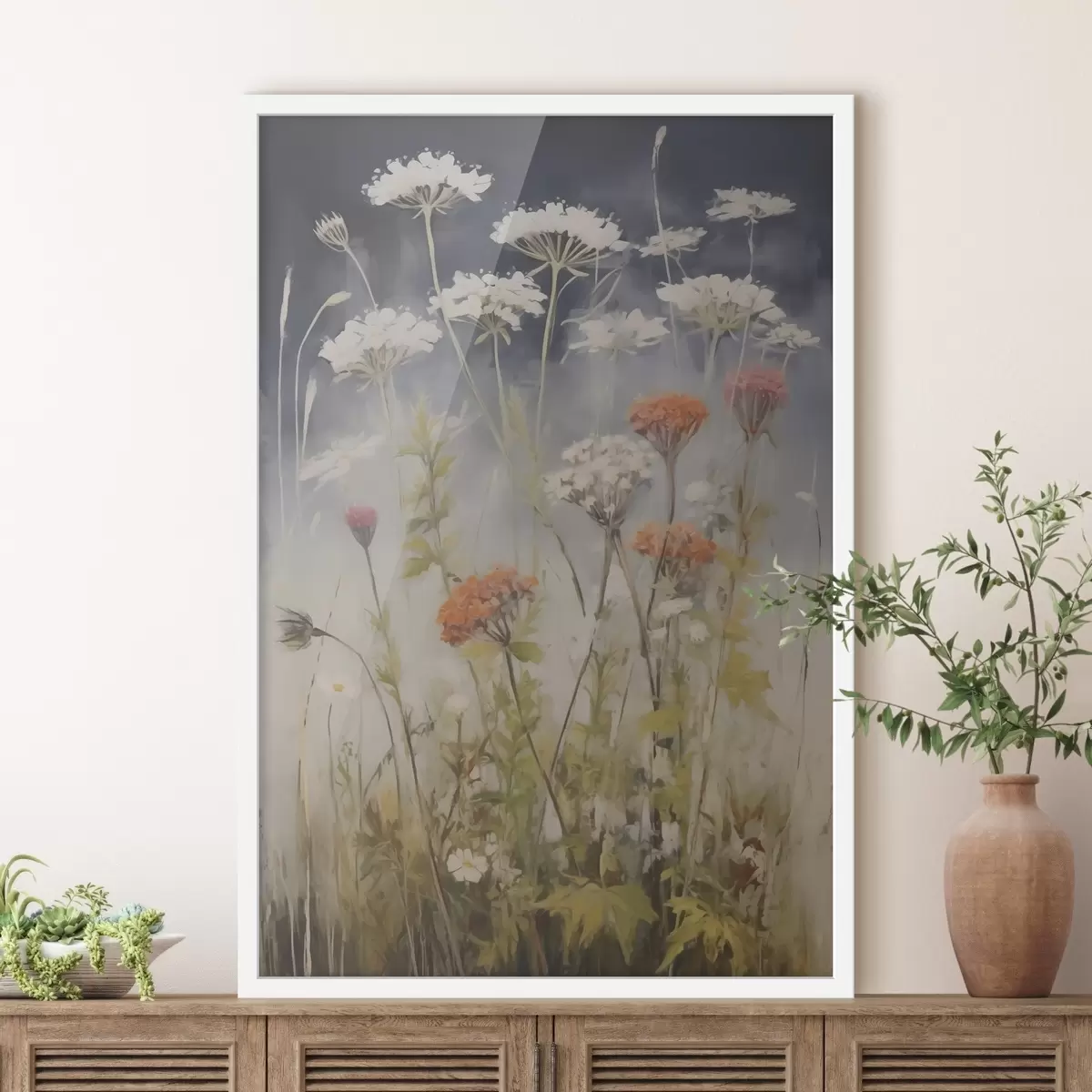 Poster Weidegrassen, schilderijimitatie f50142