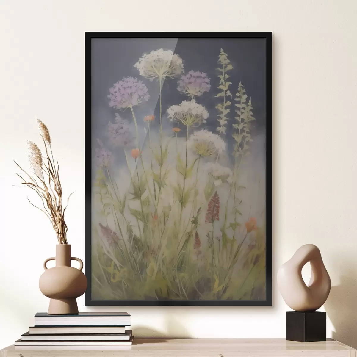 Poster Weidegrassen, schilderijimitatie f50143
