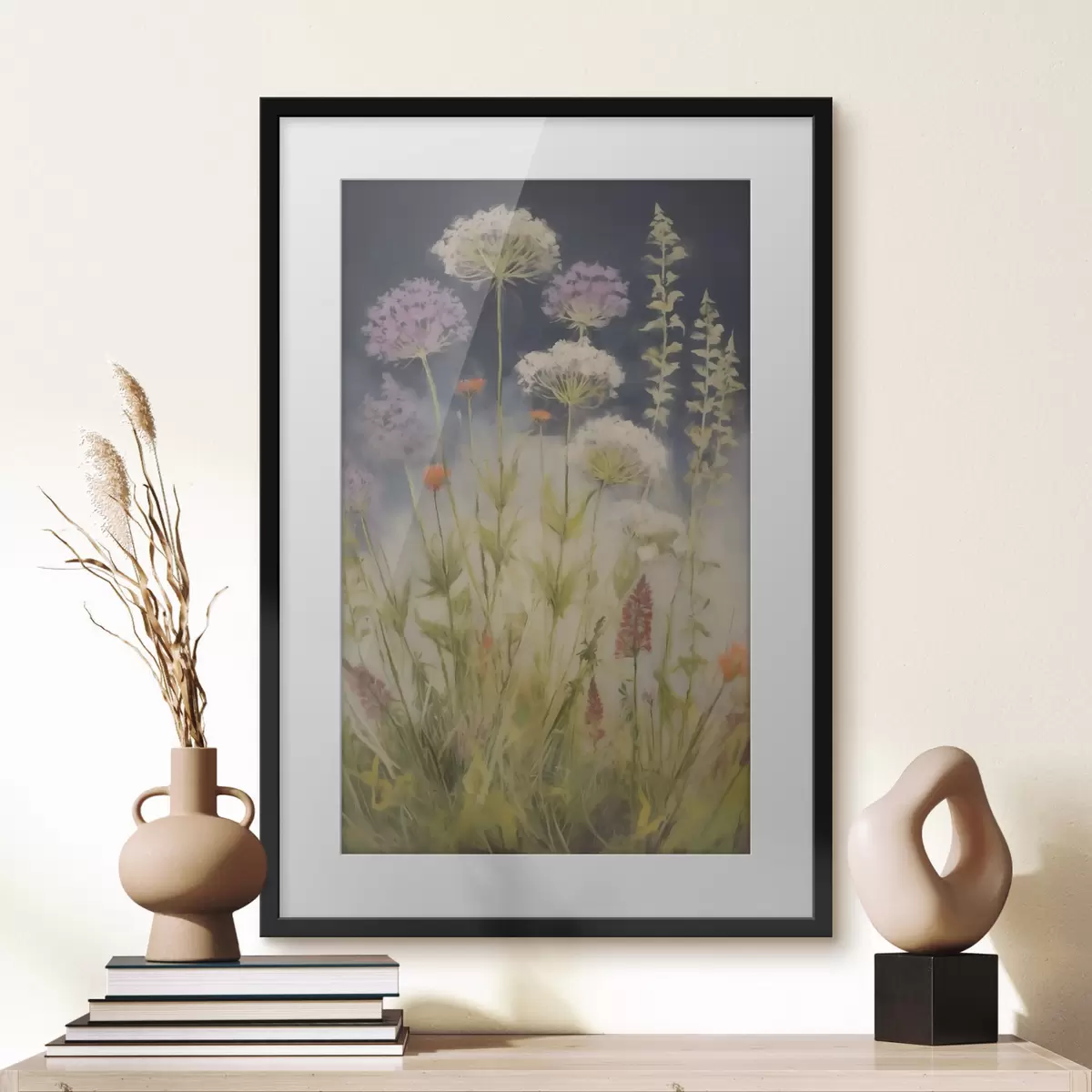Poster Weidegrassen, schilderijimitatie f50143