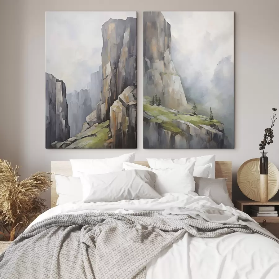  Schilderijen Berglandschap, naar een schilderij m30803
