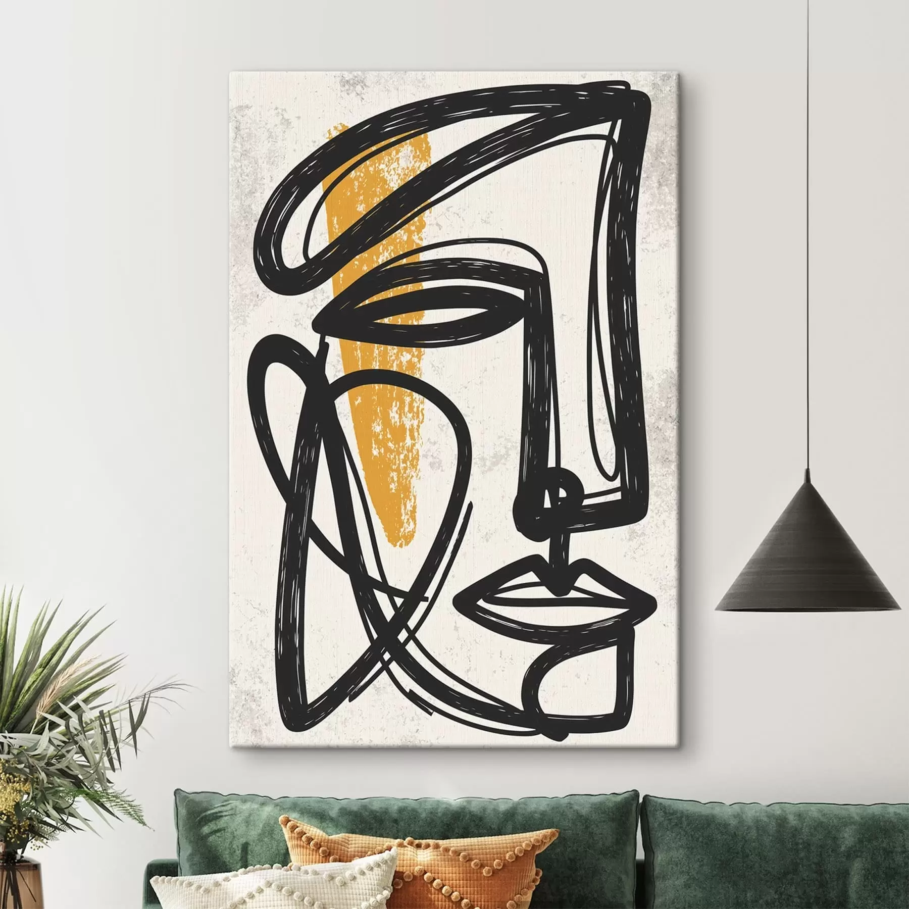  Schilderijen Een abstract gezicht s49859