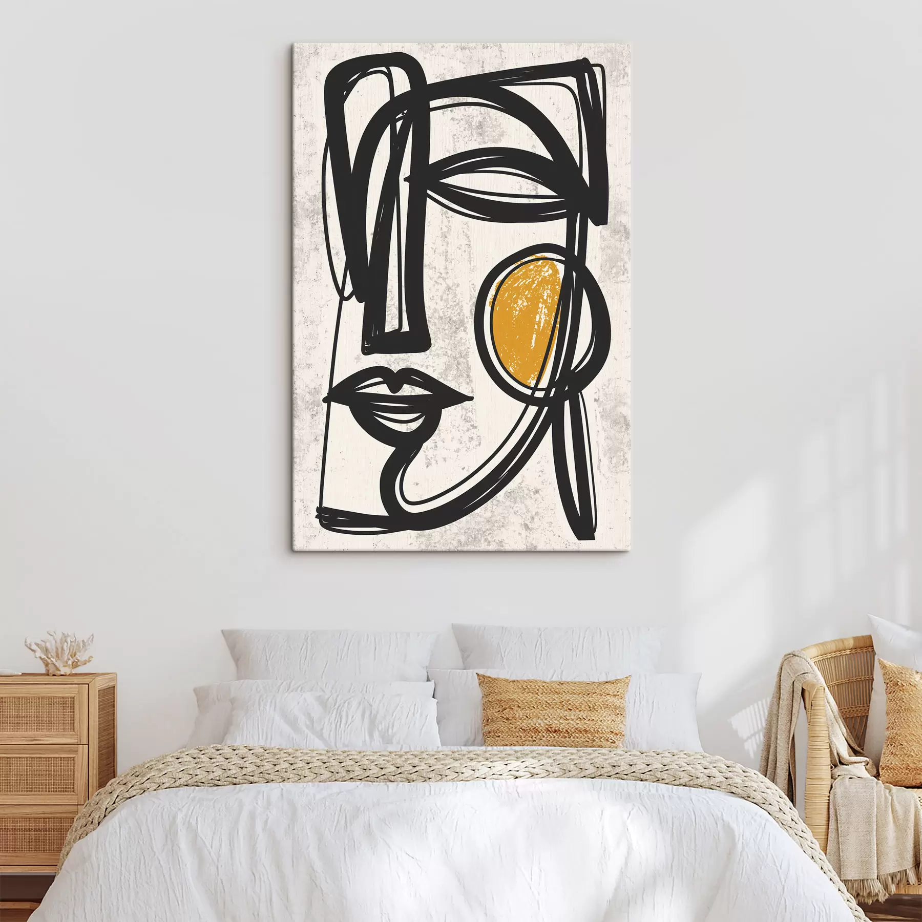  Schilderijen Een minimalistisch, abstract portret s49860