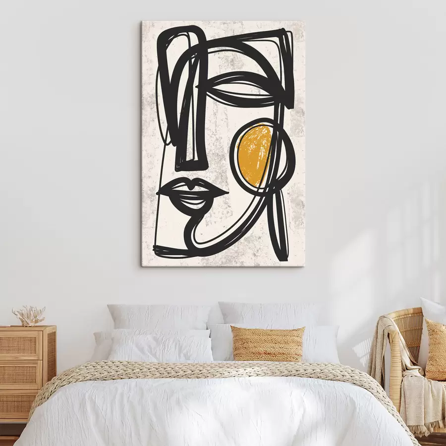  Schilderijen Een minimalistisch, abstract portret s49860