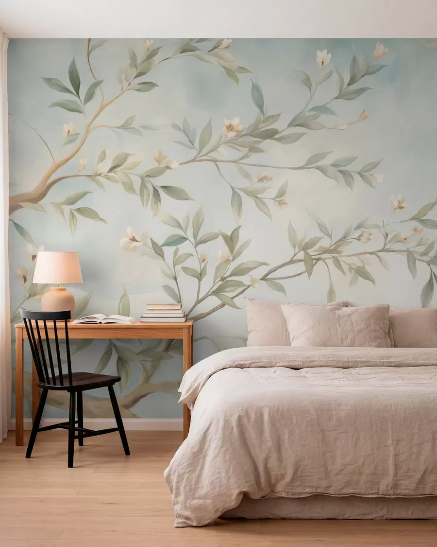 Fotobehang Een tak met bloemen w05677