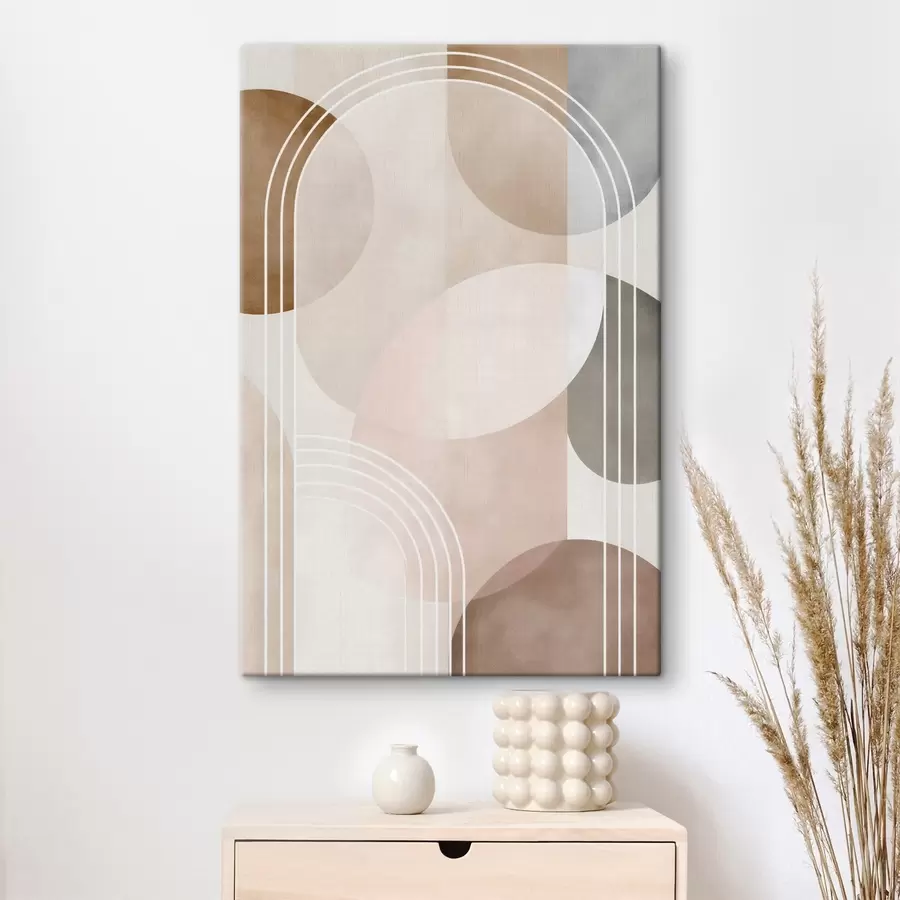  Schilderijen Een abstract ontwerp met bogen s50156