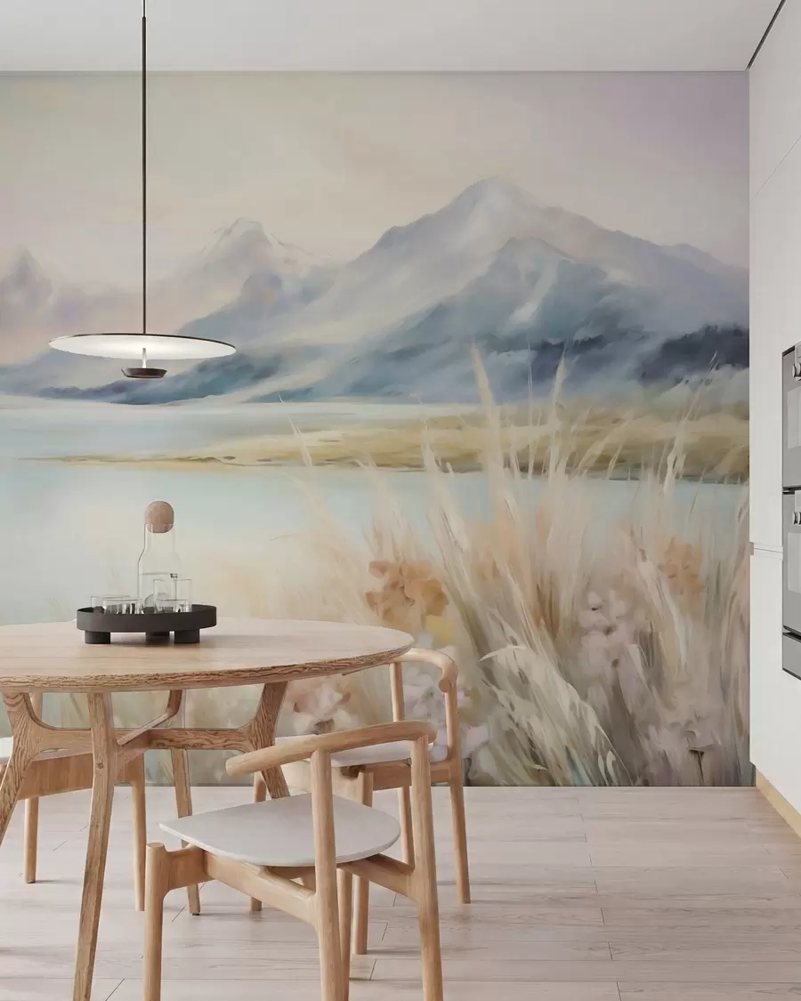 Fotobehang Meer en bergen w05824