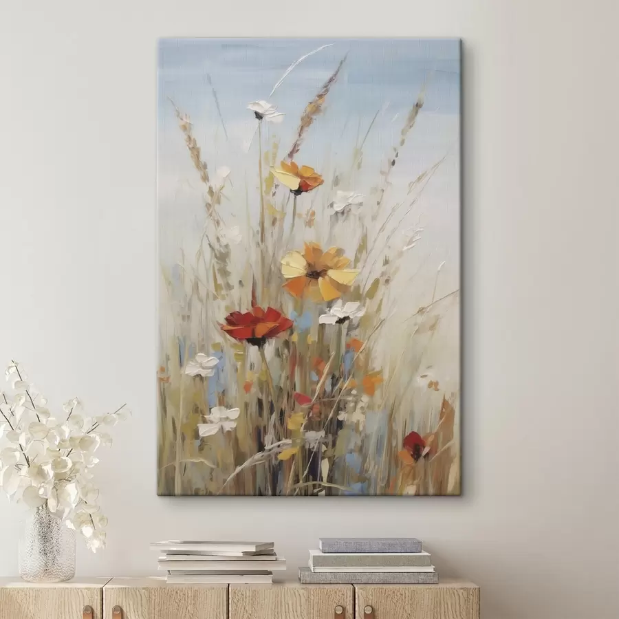  Schilderijen Wilde bloemen en kruiden, schilderijimitatie s50183