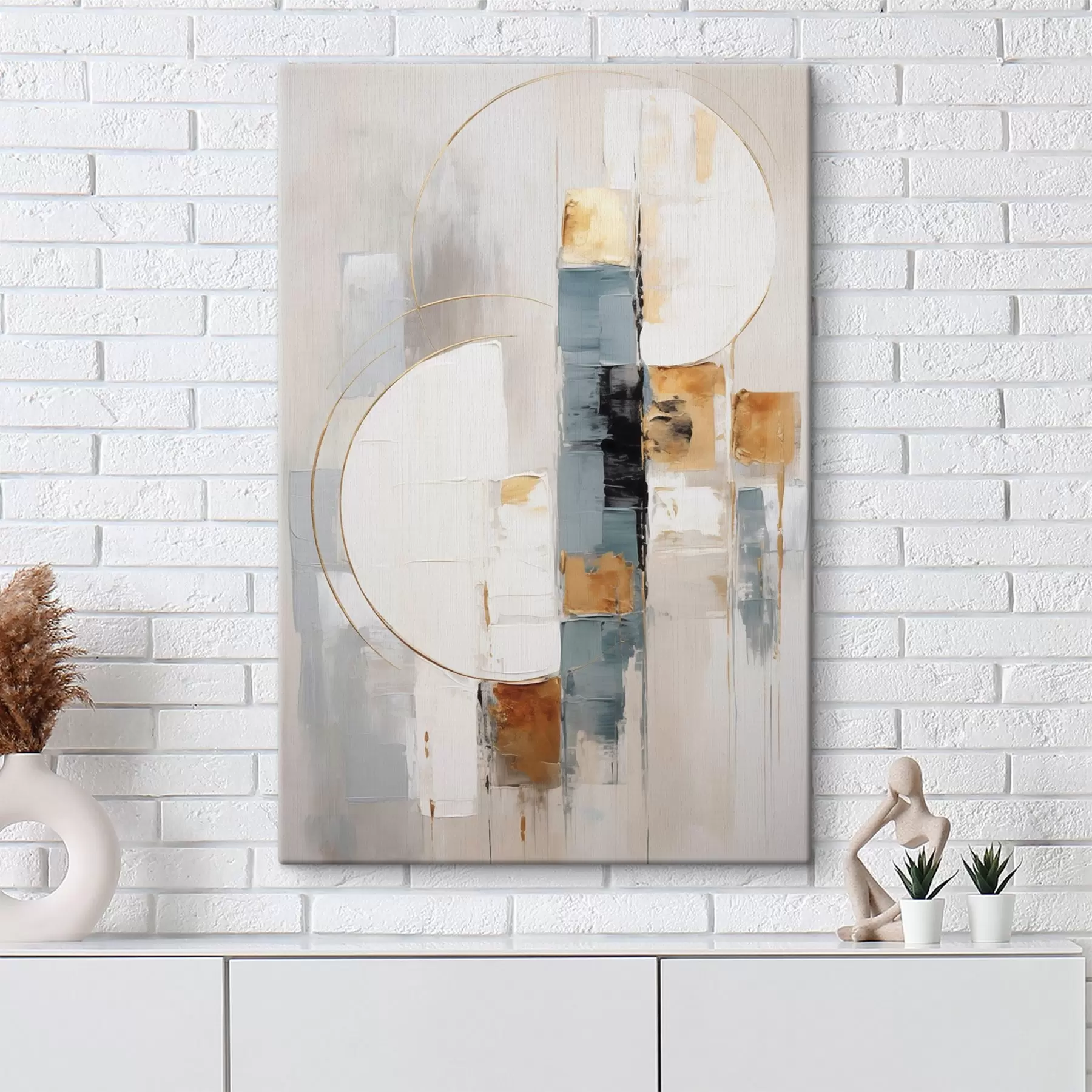  Schilderijen Abstracte compositie, imitatie van schilderkunst s50196